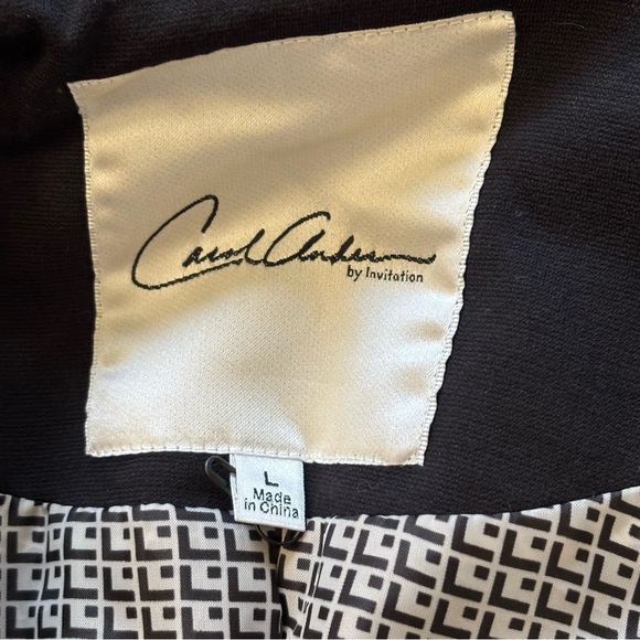 Carole Anderson by Invitation | CABI  black cozy statement coat jacket Large EUC - Picture 11 of 15